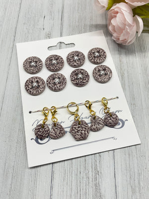 Embossed Sunflowers - Greige