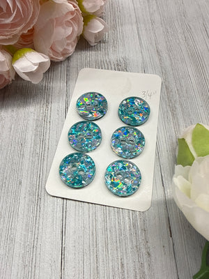 Clear Turqoise Sparkle