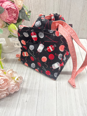 Pink Yarn on Black