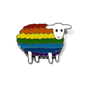 Rainbow Sheep Pin