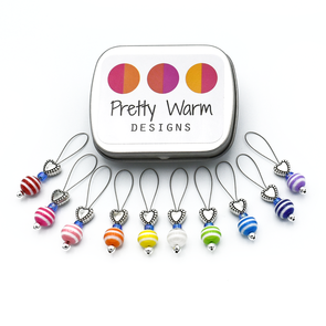 Striped Snag Free Stitch Markers